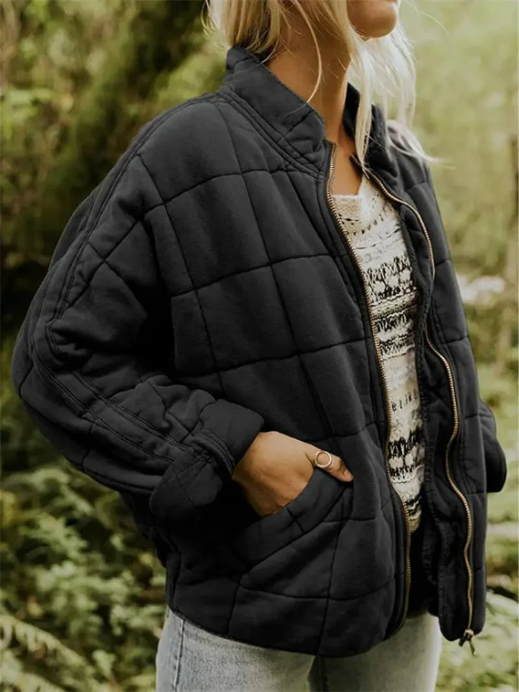 Hazel - Women's Cropped Bomber Jacket