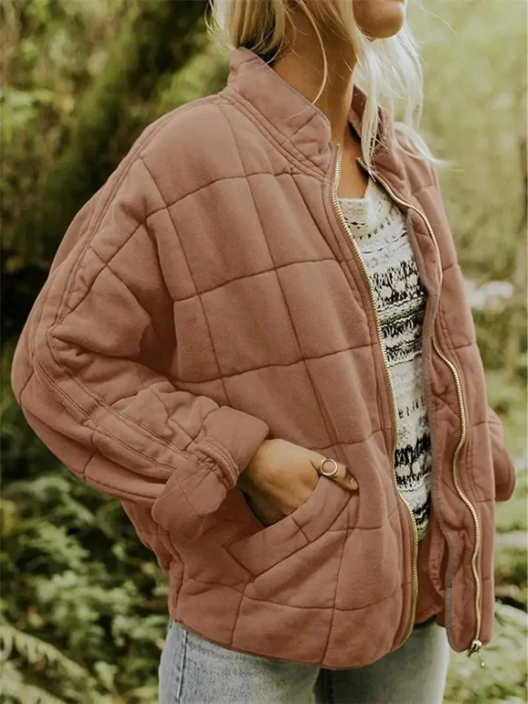 Hazel - Women's Cropped Bomber Jacket