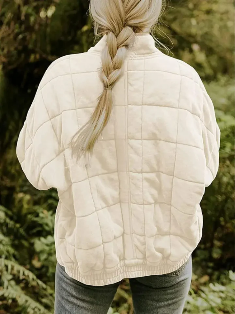 Hazel - Women's Cropped Bomber Jacket