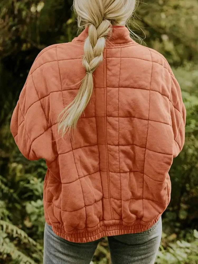 Hazel - Women's Cropped Bomber Jacket