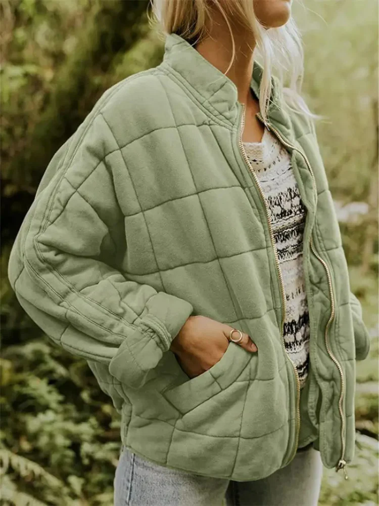 Hazel - Women's Cropped Bomber Jacket