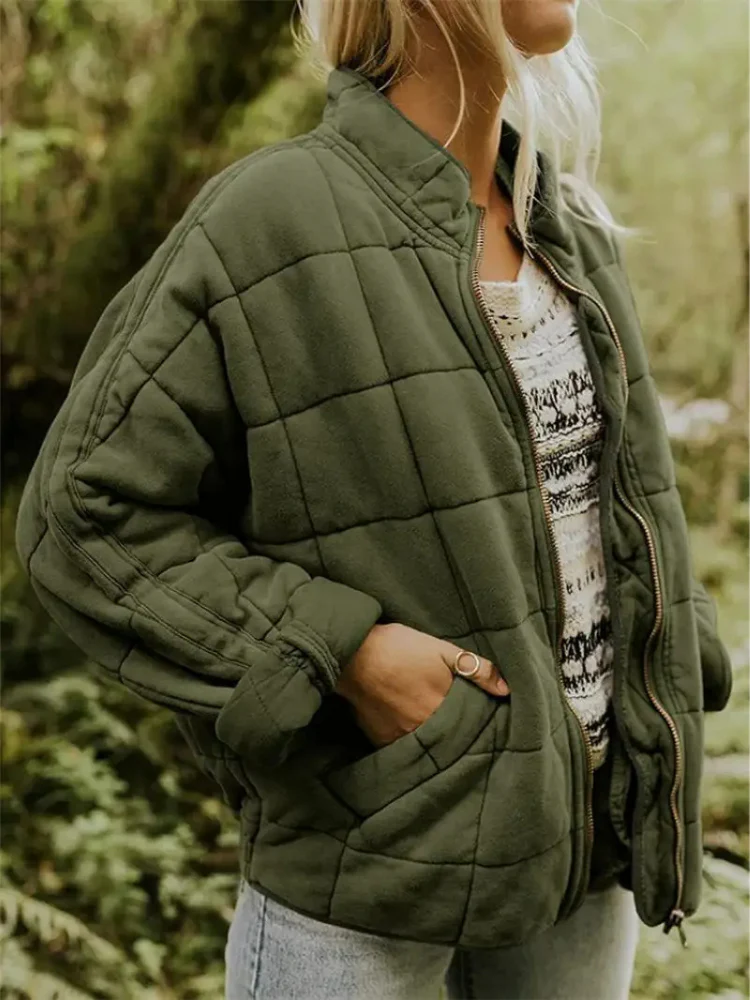 Hazel - Women's Cropped Bomber Jacket