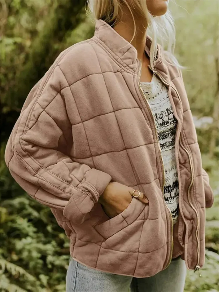 Hazel - Women's Cropped Bomber Jacket