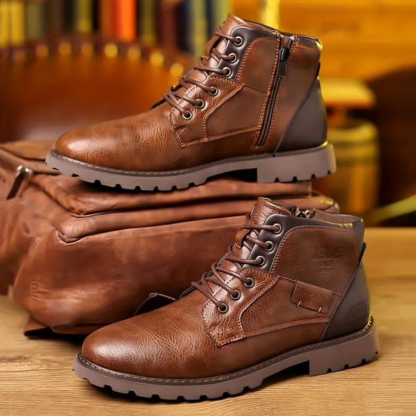 Ingram - Men's Leather Lace Up Boots