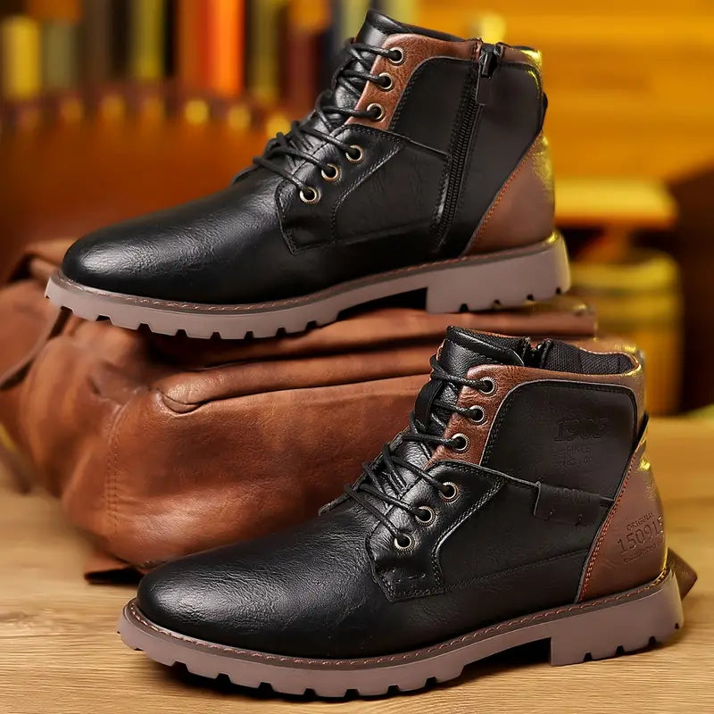 Ingram - Men's Leather Lace Up Boots