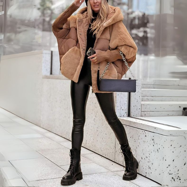 Ingrid - Women's Faux Fur Hooded Puffer Jacket