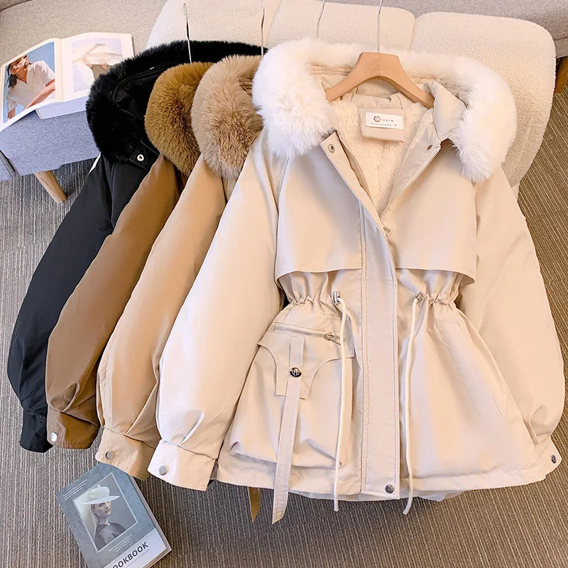 Jacinta - Women's Faux Fur Hooded Winter Jacket
