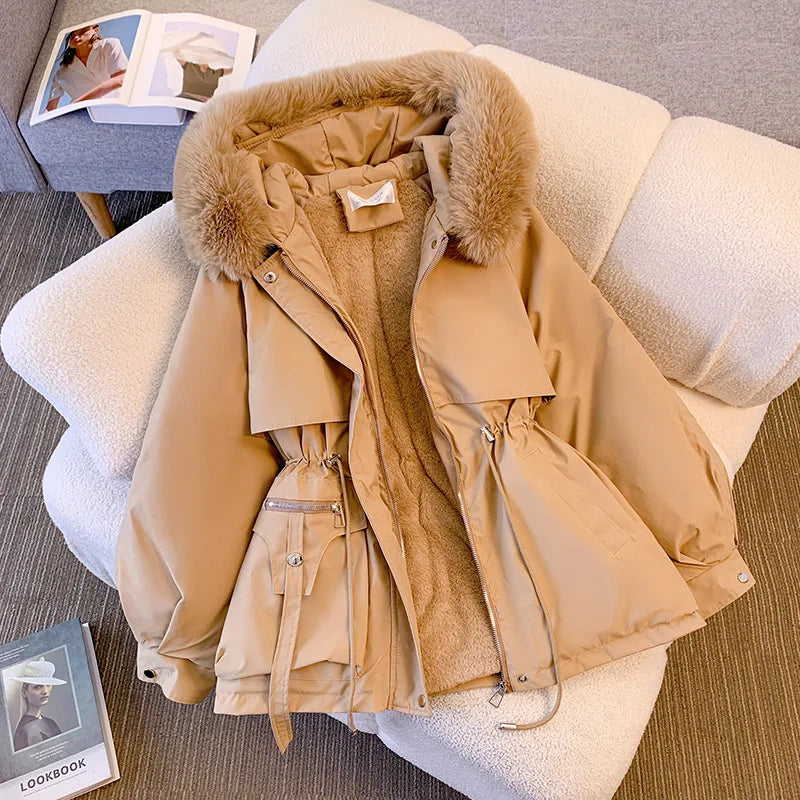 Jacinta - Women's Faux Fur Hooded Winter Jacket