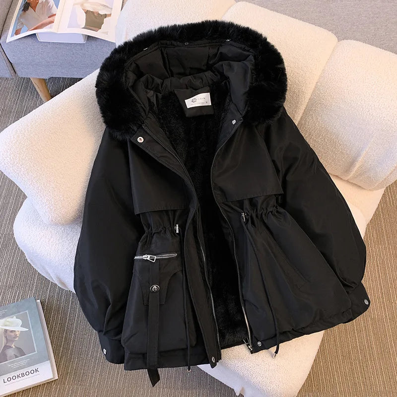 Jacinta - Women's Faux Fur Hooded Winter Jacket
