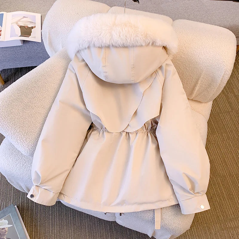 Jacinta - Women's Faux Fur Hooded Winter Jacket