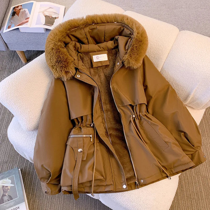 Jacinta - Women's Faux Fur Hooded Winter Jacket