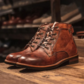 Julian - Men's Brown Leather Ankle Boots