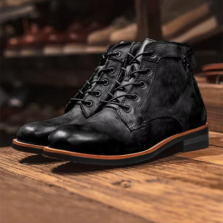 Julian - Men's Brown Leather Ankle Boots