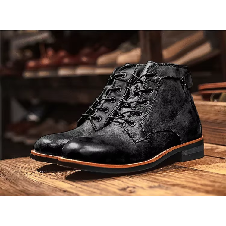 Julian - Men's Brown Leather Ankle Boots