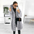 Julienne - Women's Hooded Faux Fur Coat