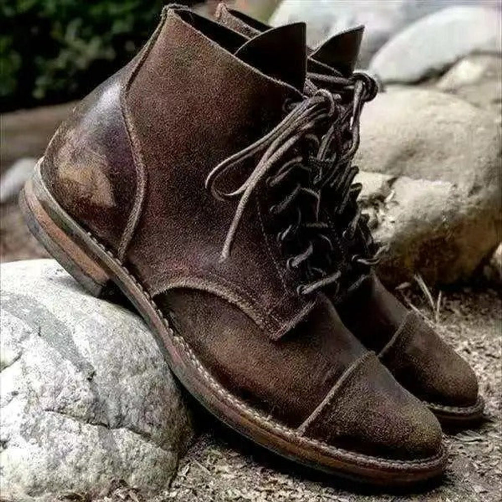 Kenneth - Men's Leather Lace Up Work Boots