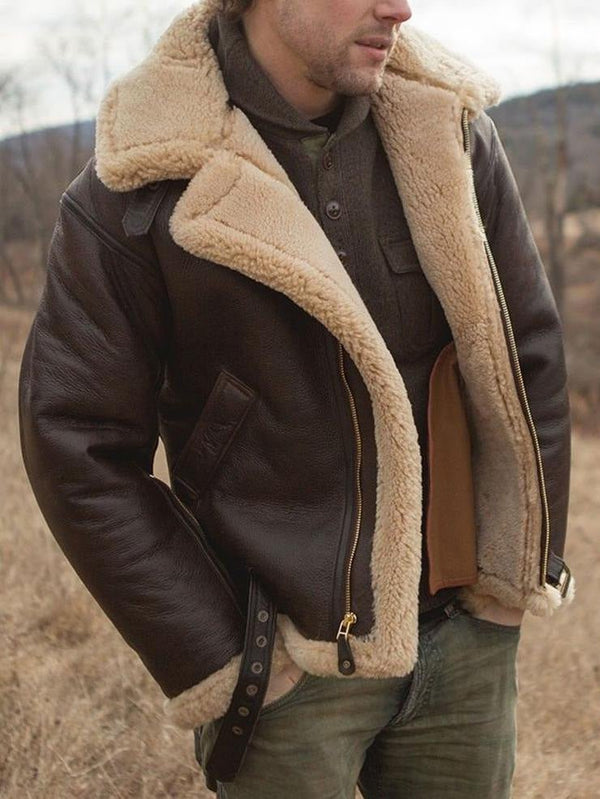 Mathias - Men's Shearling Aviator Jacket