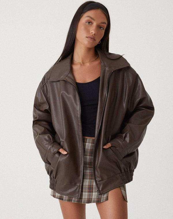 Maud - Women's Oversized Leather Jacket