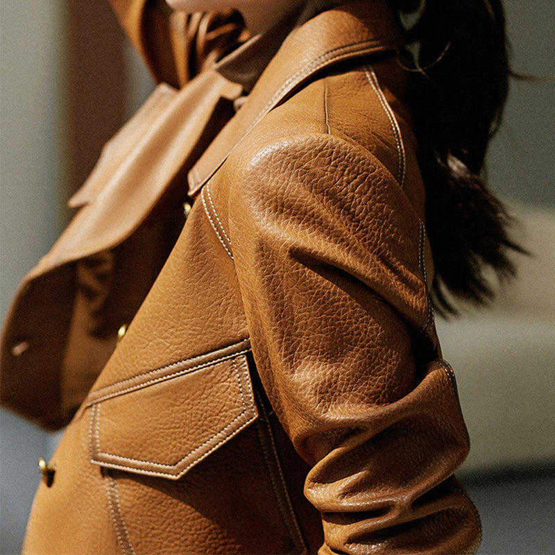 Millicent - Women's Cropped Leather Jacket