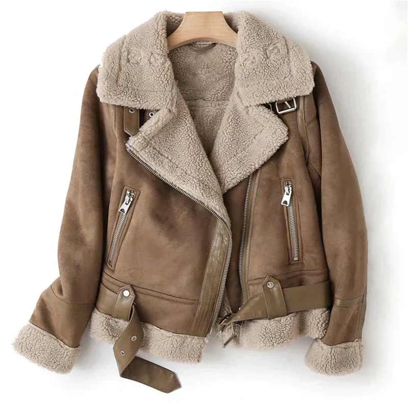 Minerva - Women's Sherpa Lined Leather Jacket