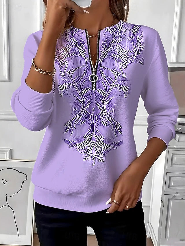 Octavia - Women's Half Zip Knit Sweater