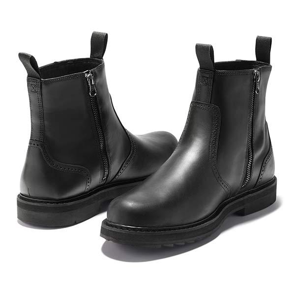 Octavian - Men's Black Leather Chelsea Boots