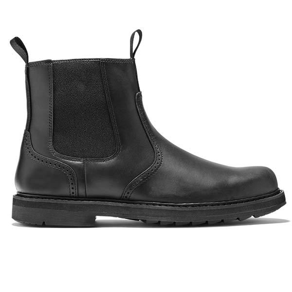 Octavian - Men's Black Leather Chelsea Boots