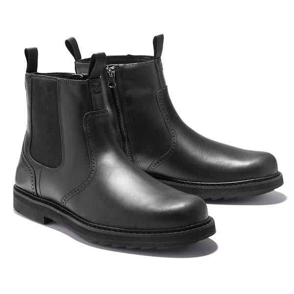 Octavian - Men's Black Leather Chelsea Boots