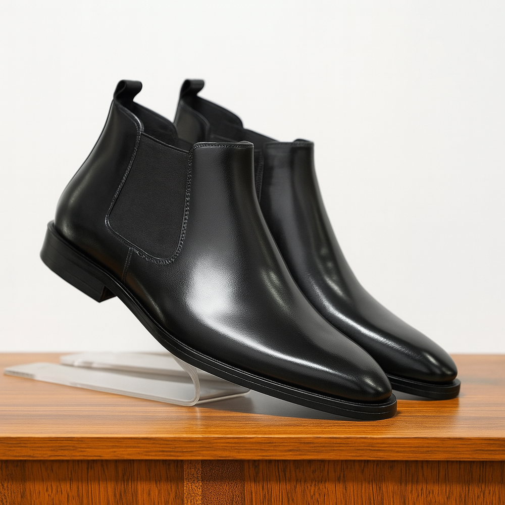 Oswald - Men's Brown Leather Chelsea Boots