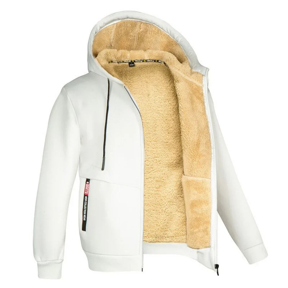Percival - Men's Sherpa Lined Zip Up Hoodie
