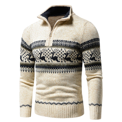 Porter - Men's Fair Isle Quarter Zip Sweater