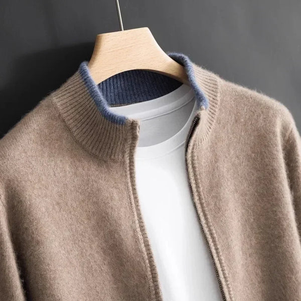 Quentin - Men's Stand Collar Zip Up Jacket