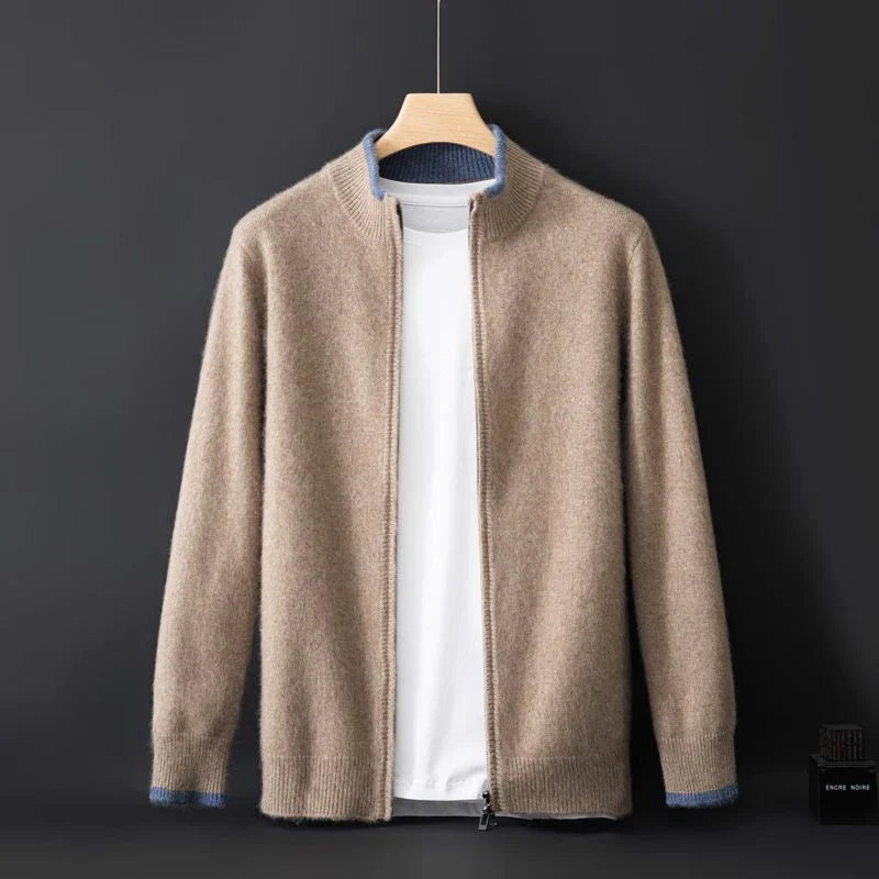 Quentin - Men's Stand Collar Zip Up Jacket