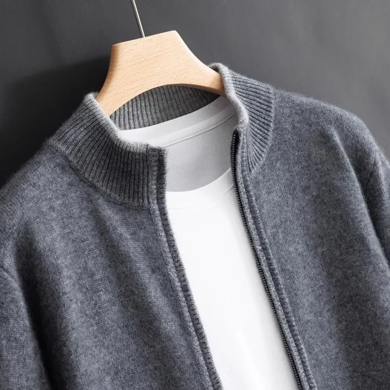 Quentin - Men's Stand Collar Zip Up Jacket
