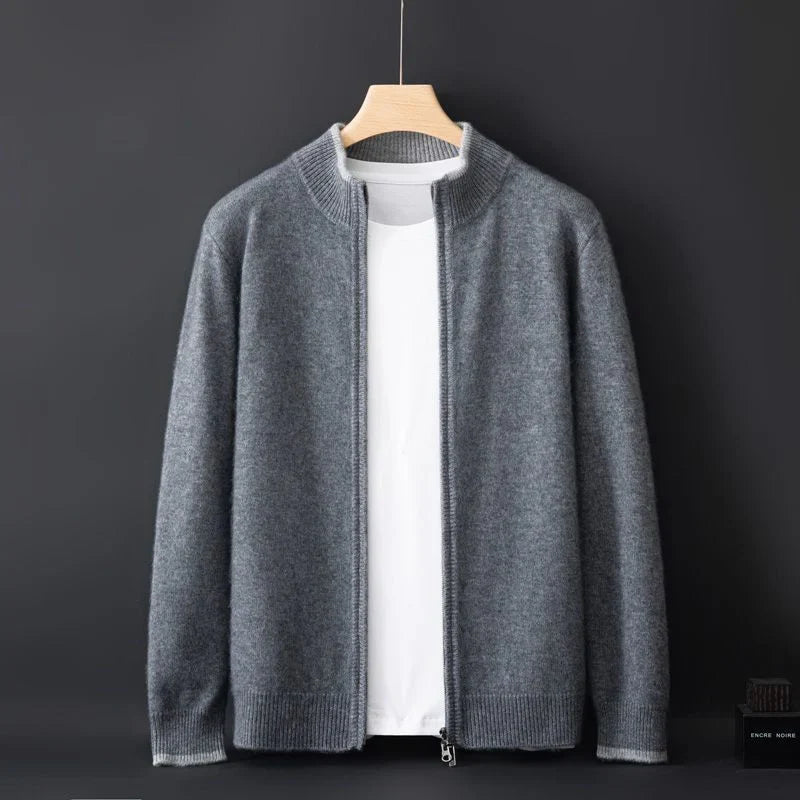 Quentin - Men's Stand Collar Zip Up Jacket