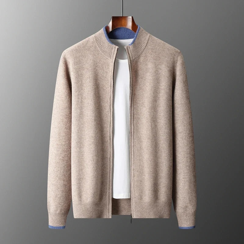 Quentin - Men's Stand Collar Zip Up Jacket