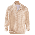 Ramsey - Men's Cable Knit Zip Up Sweater