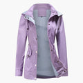 Saskia - Women's Long Hooded Rain Jacket