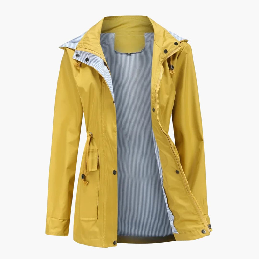 Saskia - Women's Long Hooded Rain Jacket