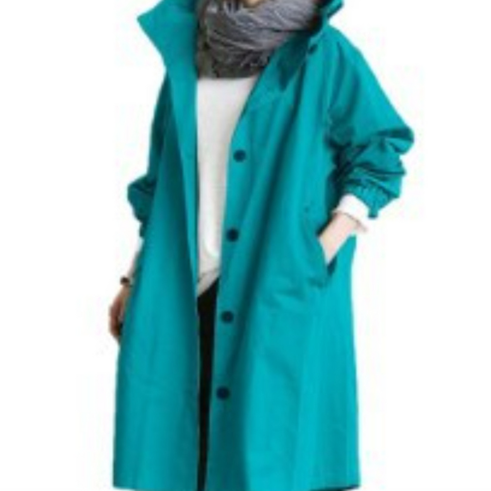 Simone - Women's Long Hooded Trench Coat
