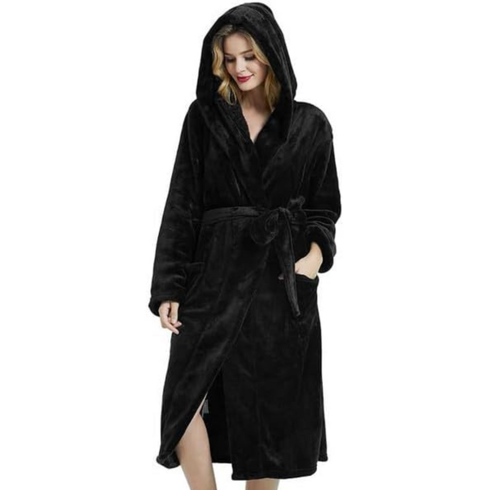 Theodora - Women's Hooded Fleece Bathrobe