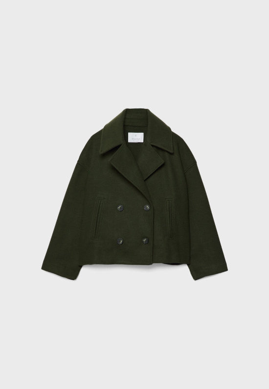 Vivien - Women's Double Breasted Cropped Jacket
