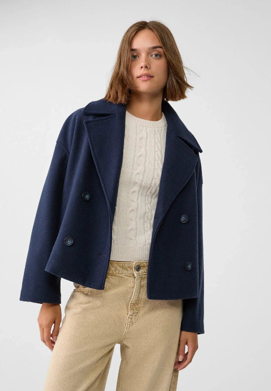 Vivien - Women's Double Breasted Cropped Jacket