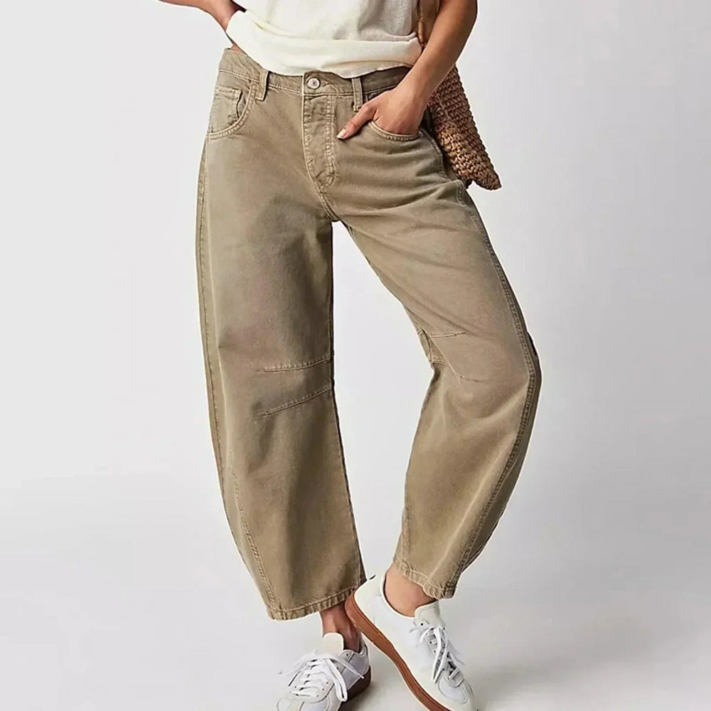 Wilhelmina - Women's High Waisted Wide Leg Jeans