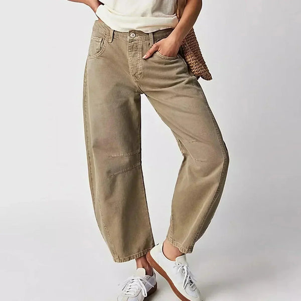 Wilhelmina - Women's High Waisted Wide Leg Jeans