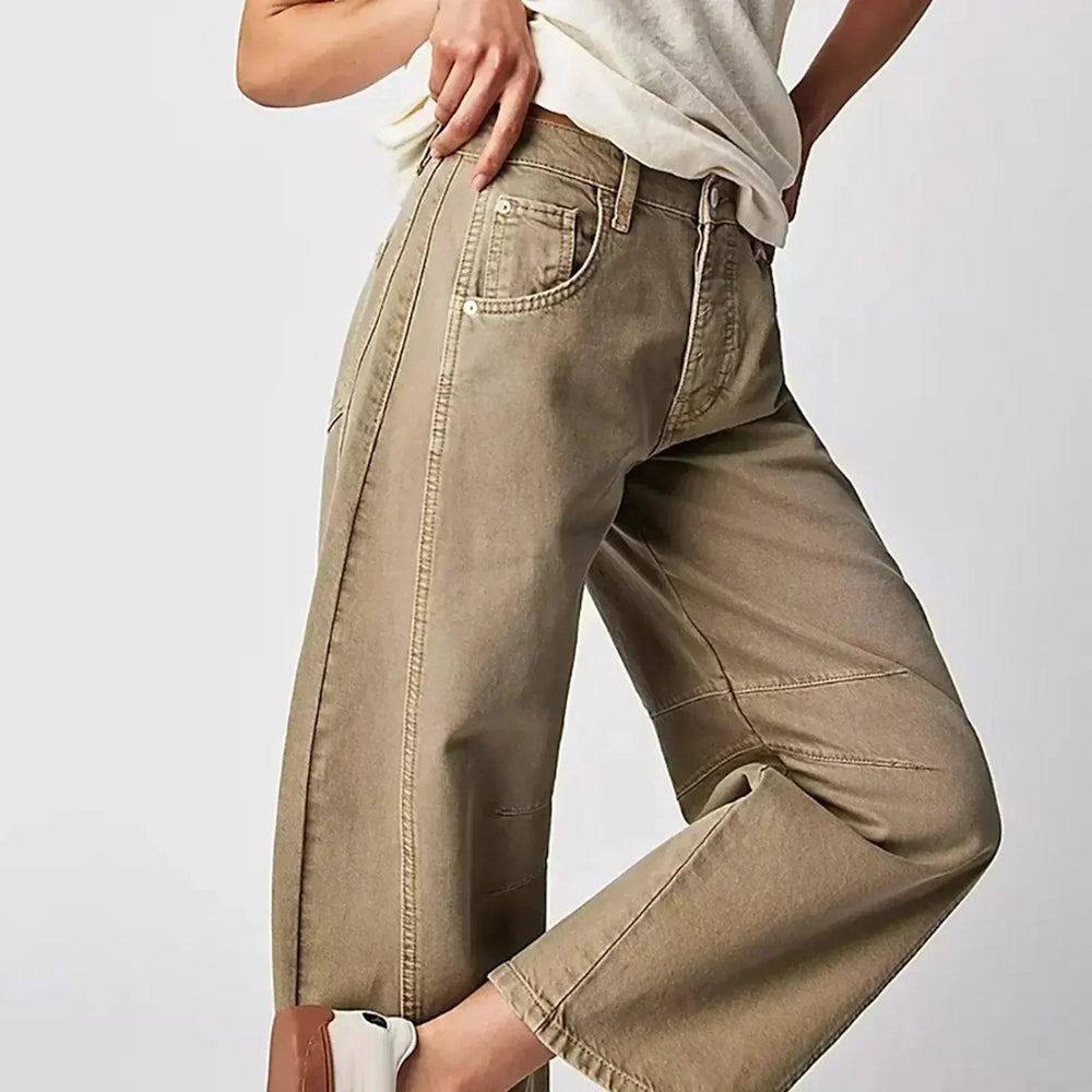 Wilhelmina - Women's High Waisted Wide Leg Jeans