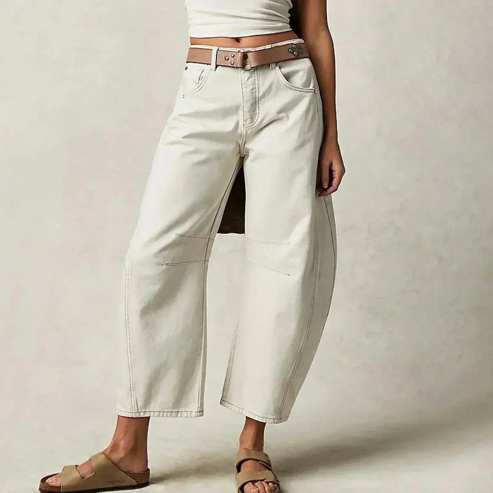 Wilhelmina - Women's High Waisted Wide Leg Jeans